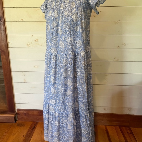 Marea Block Print Tiered Maxi Dress - Picture 3 of 10